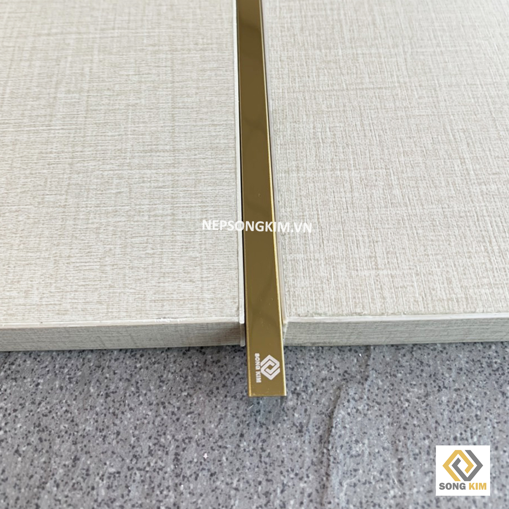 Nẹp Inox U8 Vàng Bóng